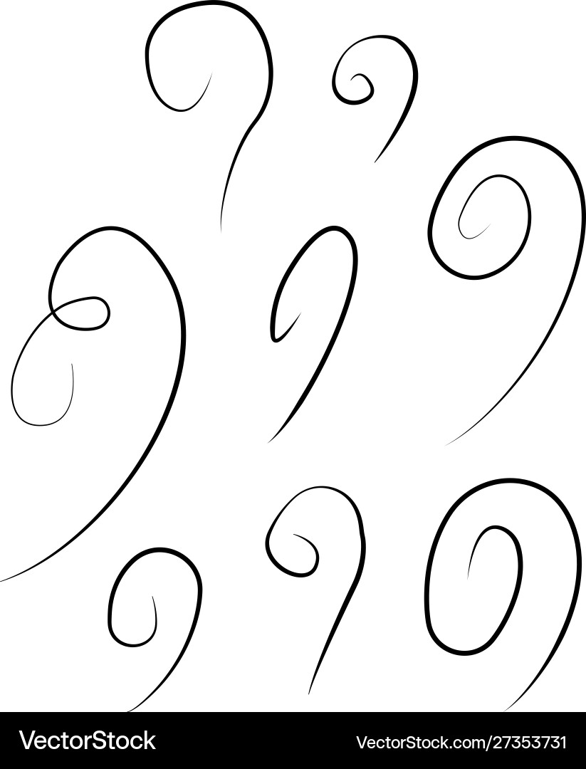 Spiral and lines a curve shape or pattern vector image