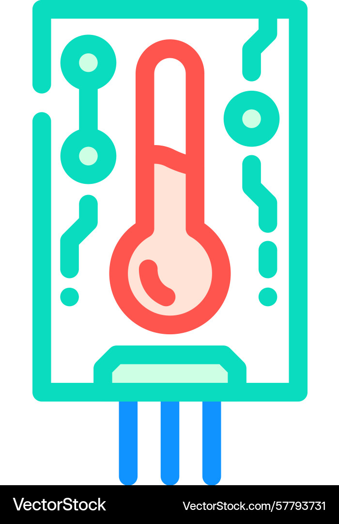 Temperature sensor module color icon vector image