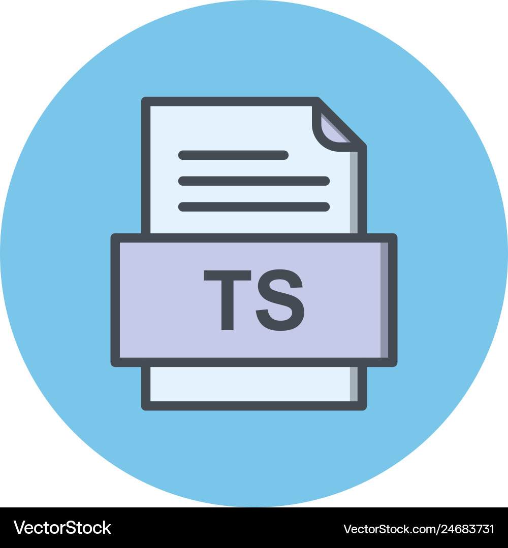 Ts file document icon Vector Image
