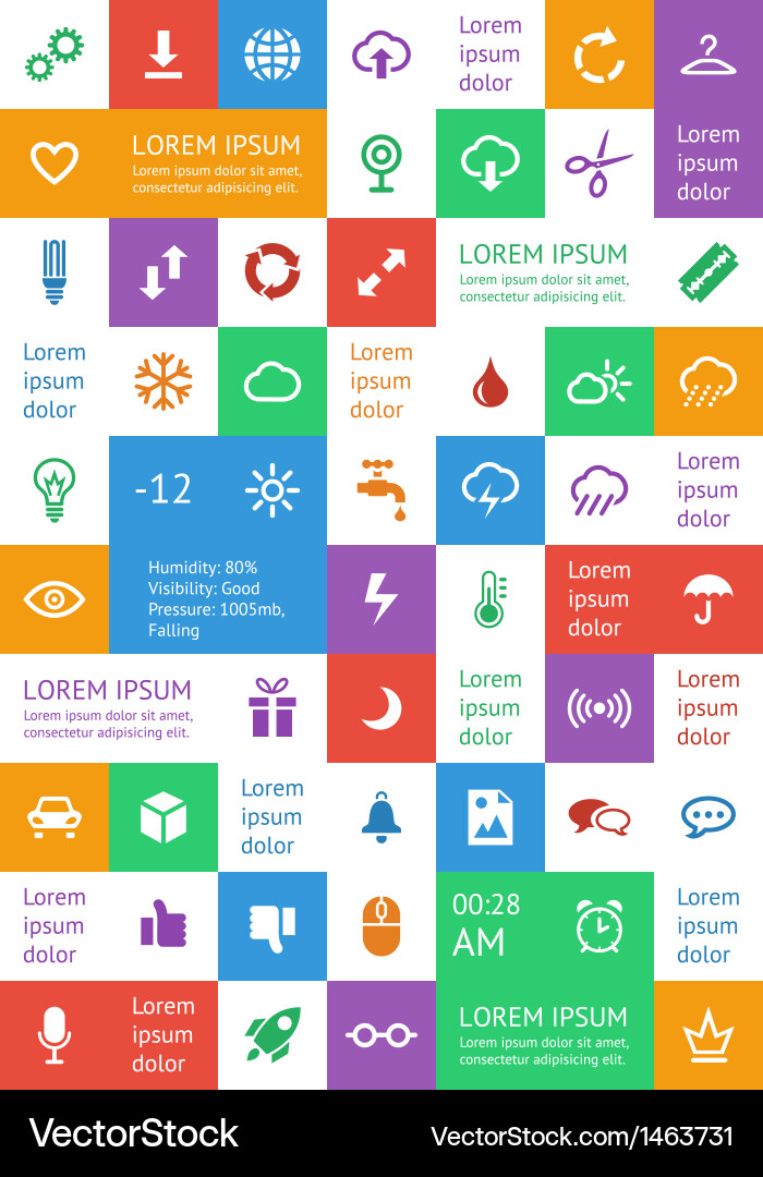 Ui infographics and web elements vector image
