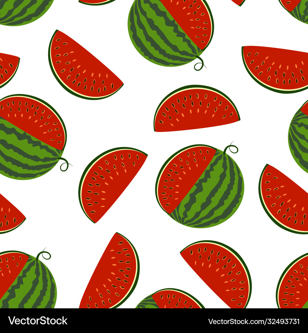Watermelon Slice Pattern vector image