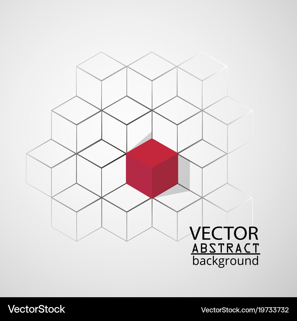 Abstract geometry cube Vector Image