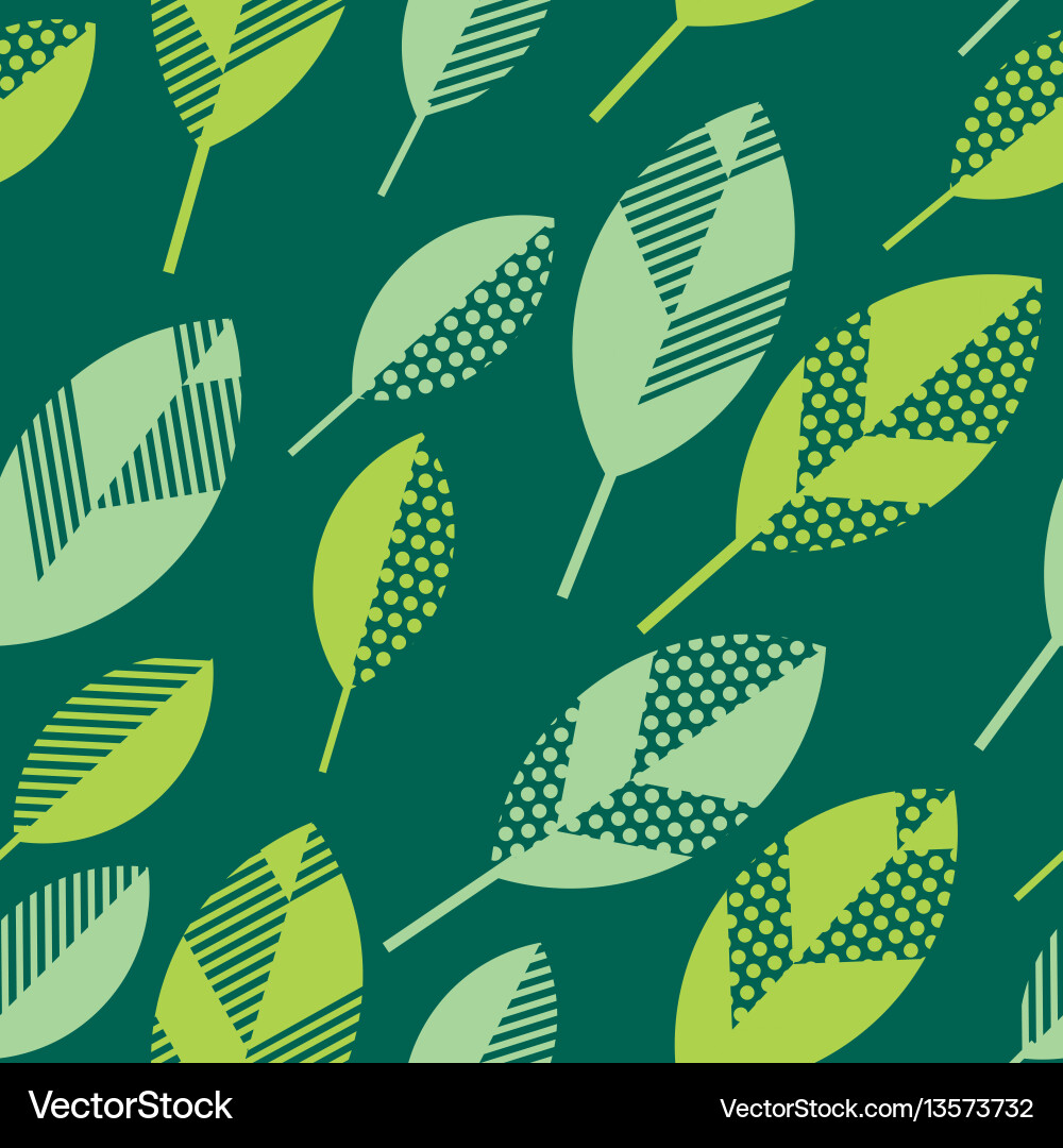 Abstract Leaf Pattern - Modern Geometry vector image