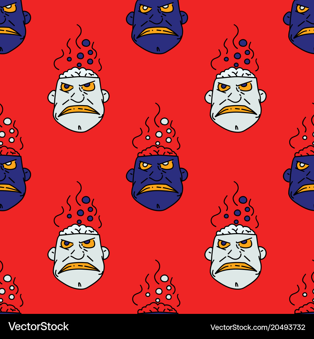 Boiling brain seamless pattern Vector Image
