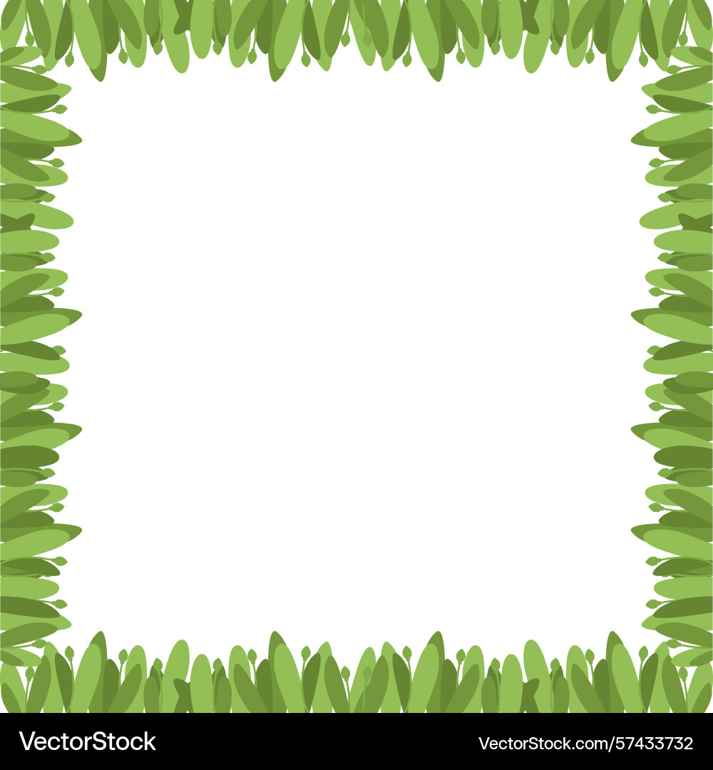 Border frame template with leaf elements Border frame template with leaf elements vector image