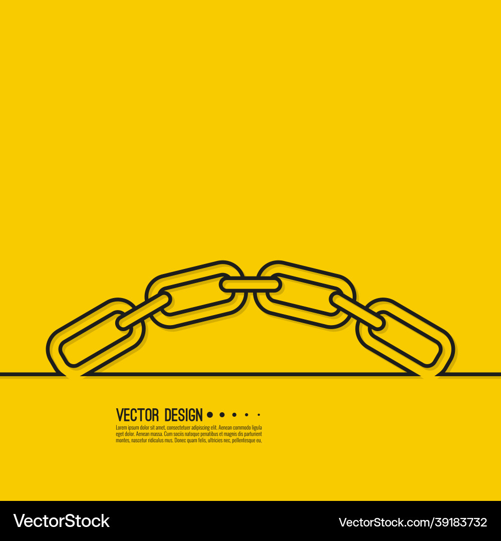 Chain icon with links vector image