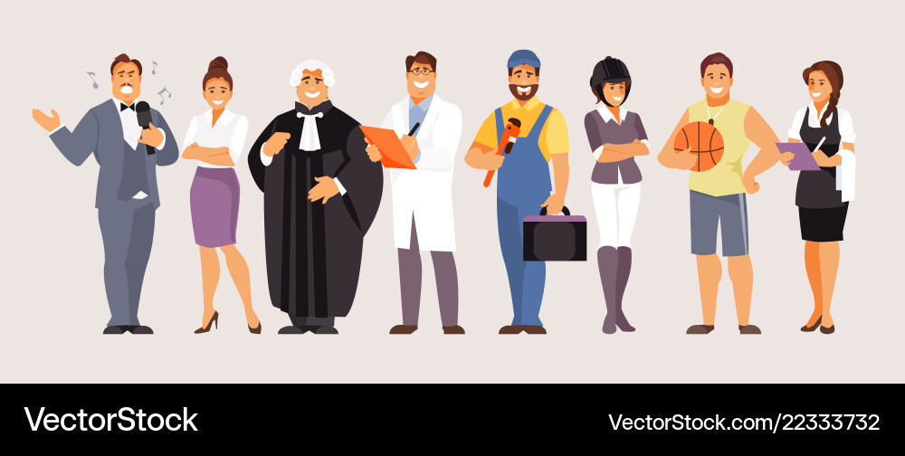 Collection of professions part 1 Collection of professions part 1 vector image