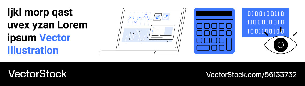 Digital tools and analytics with laptop Digital tools and analytics with laptop vector image