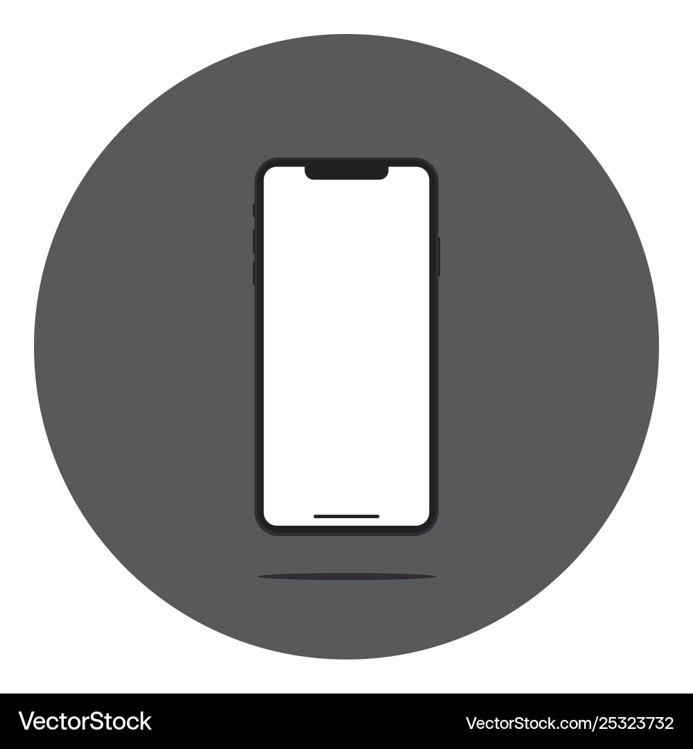 Empty screen smartphone with reflection Empty screen smartphone with reflection vector image