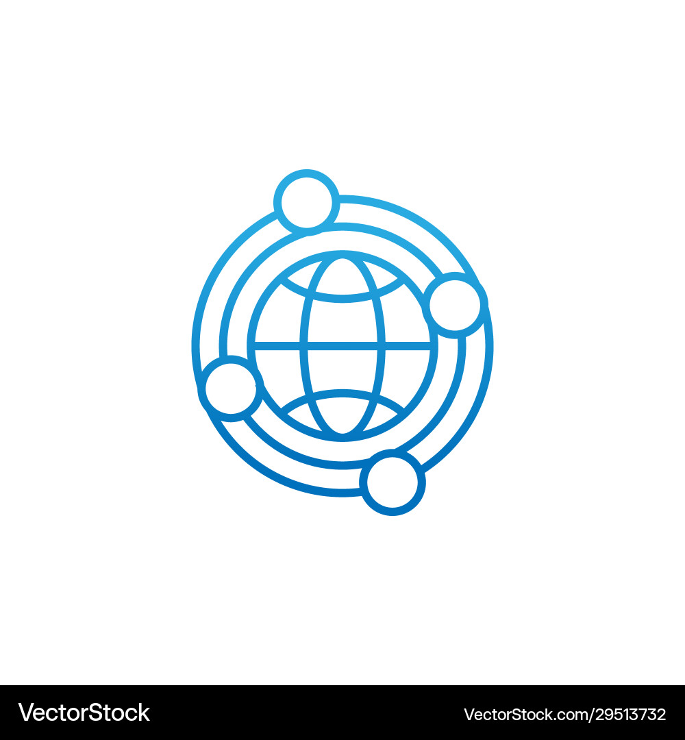 Globe icon design for website mobile Vector Image