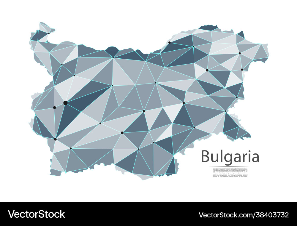 Low Poly Global Network Map Vector Image