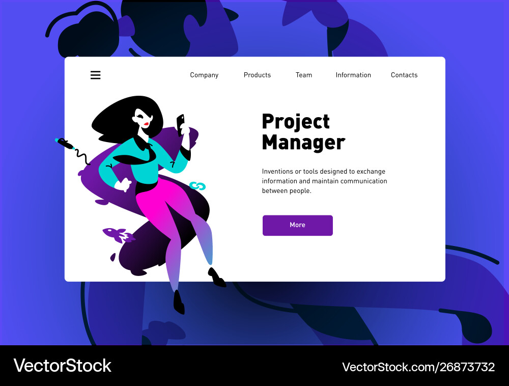 Modern Web Landing Page Template Vector Image
