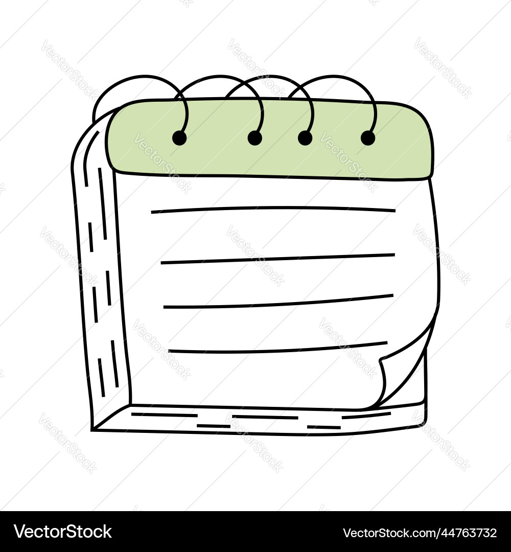 Paper empty sheet in doodle style sketch stikers vector image