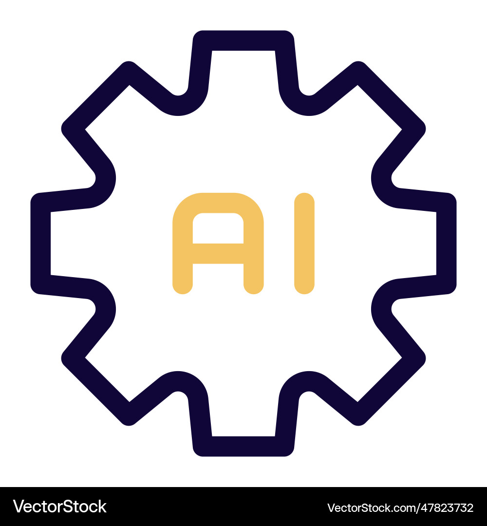 Powerful ai technology that is automated vector image