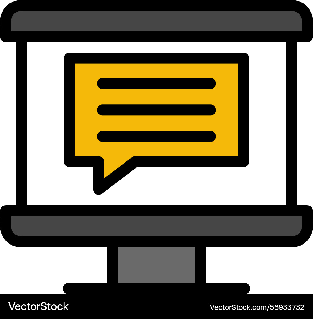 Presenter notes line filled style icon design Vector Image