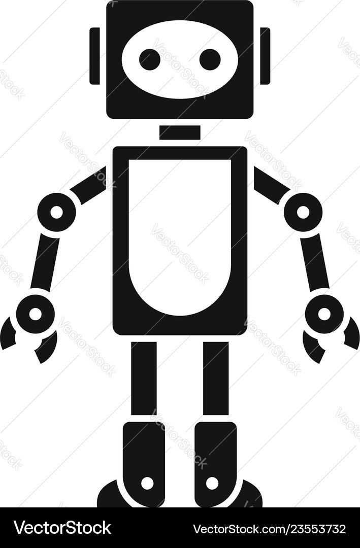 Robot toy icon simple style Vector Image
