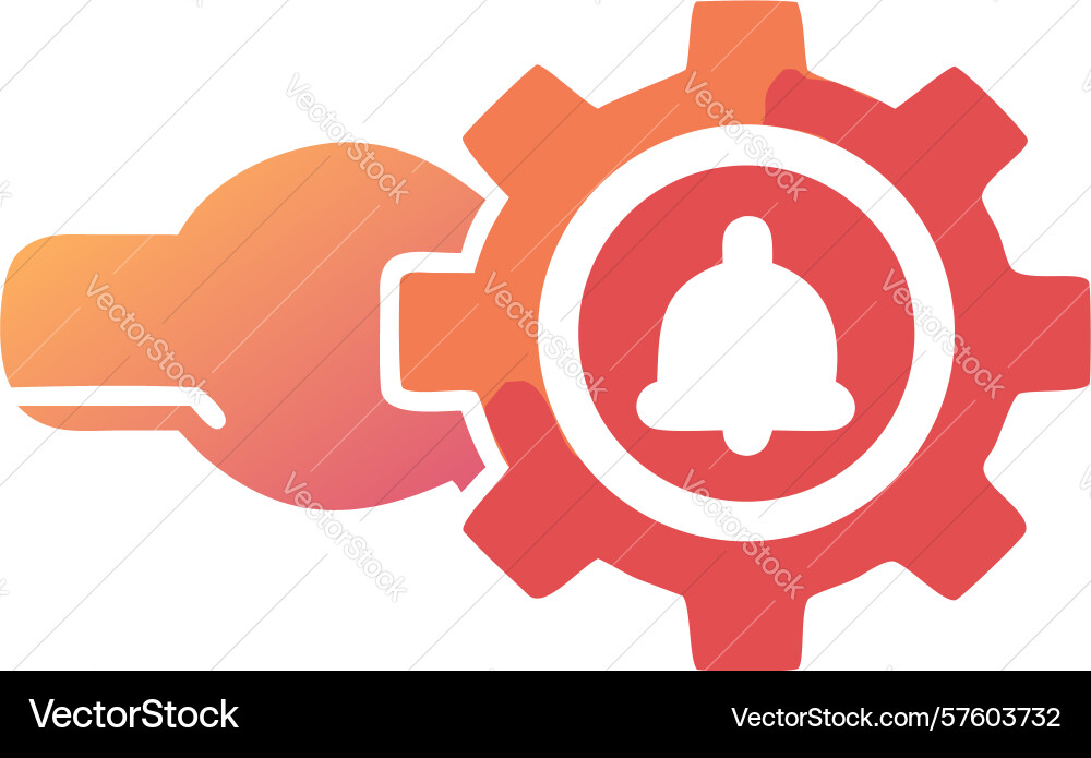 Settings notification icon design generative ai vector image