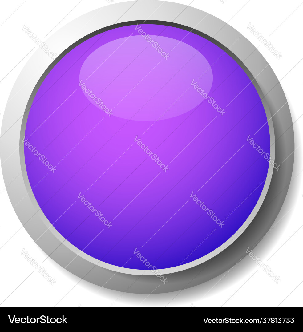 Blank empty circle button badge tag or label icon Vector Image