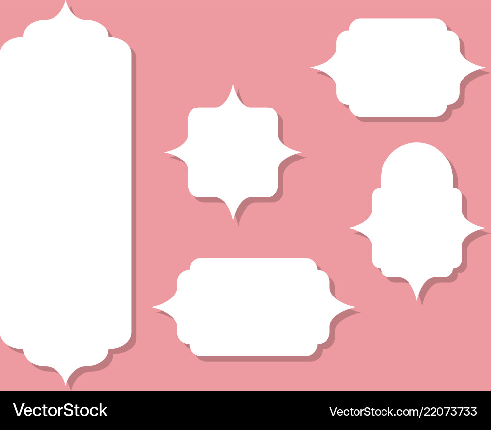 Collection of paper labels various forms set Collection of paper labels various forms set vector image