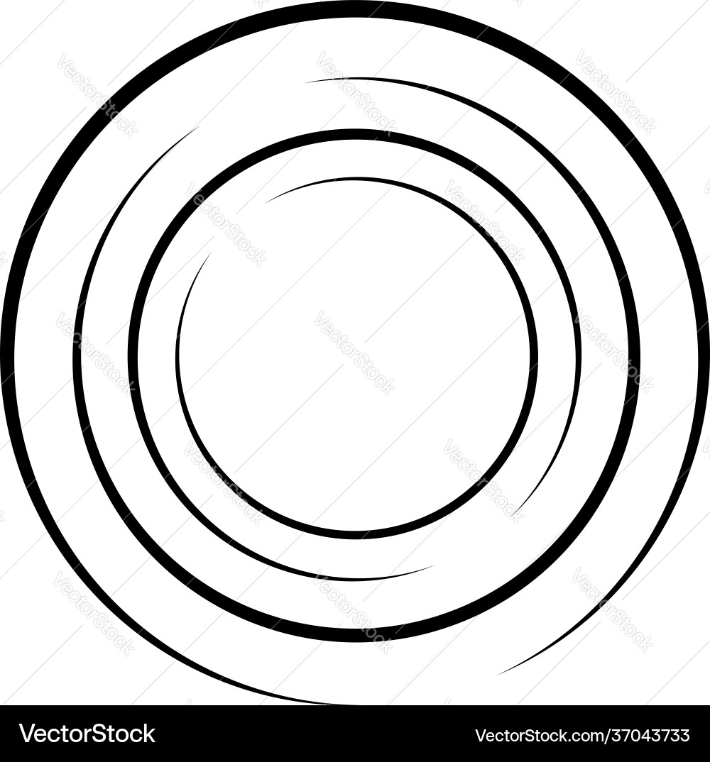 Cyclical circle helix volute element concentric Vector Image