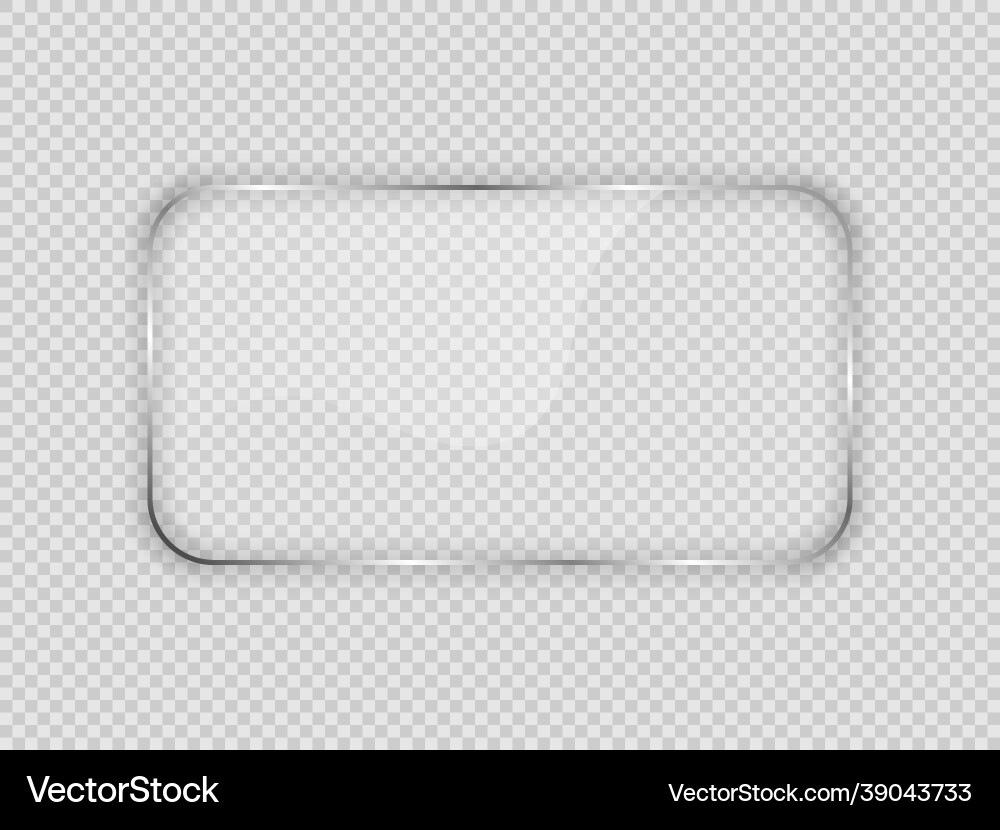 Glass plate in rounded rectangular frame Glass plate in rounded rectangular frame vector image