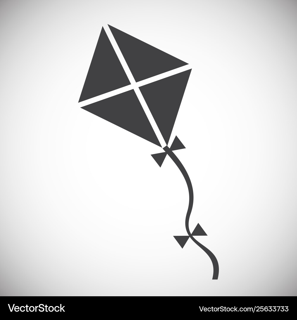 Kite icon on background for graphic and web design vector image