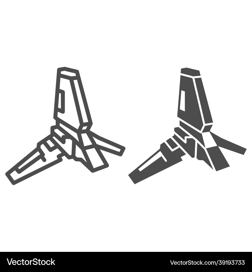 Lambda Klasse t 4a Shuttle Linie und solide Ikone Lambda Klasse t 4a Shuttle Linie und solide Ikone vektorbild