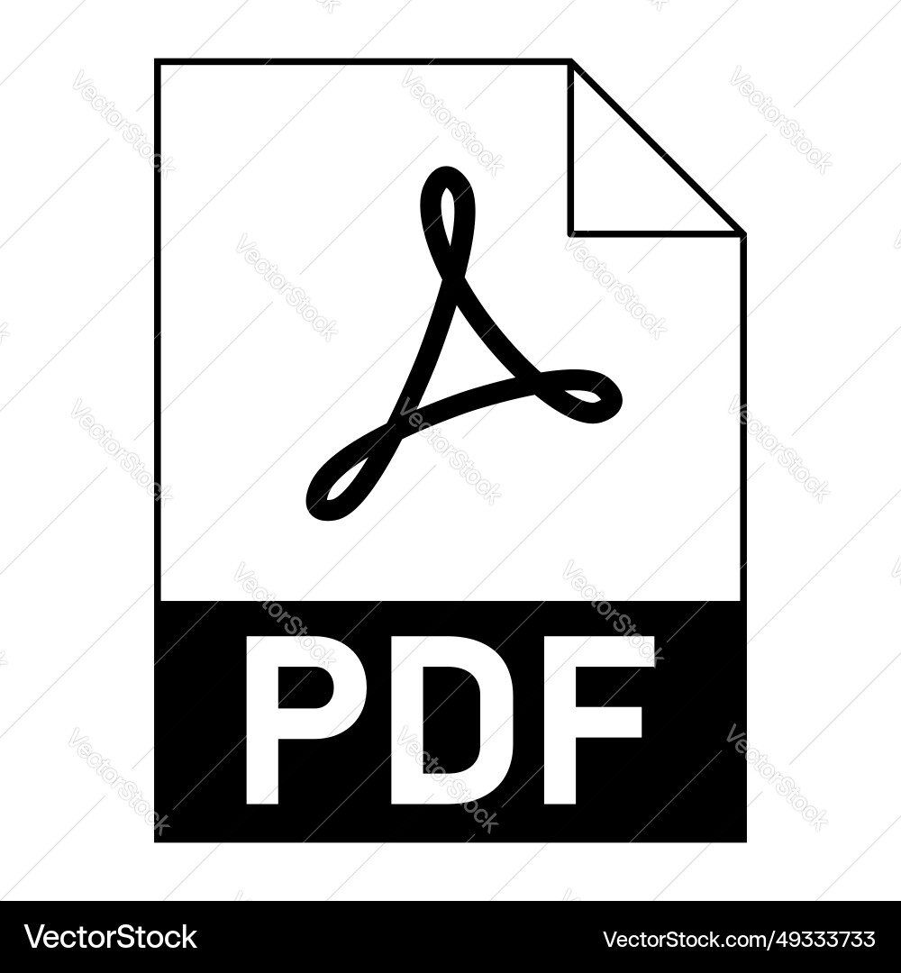 Modern flat design of pdf file icon for web Modern flat design of pdf file icon for web vector image