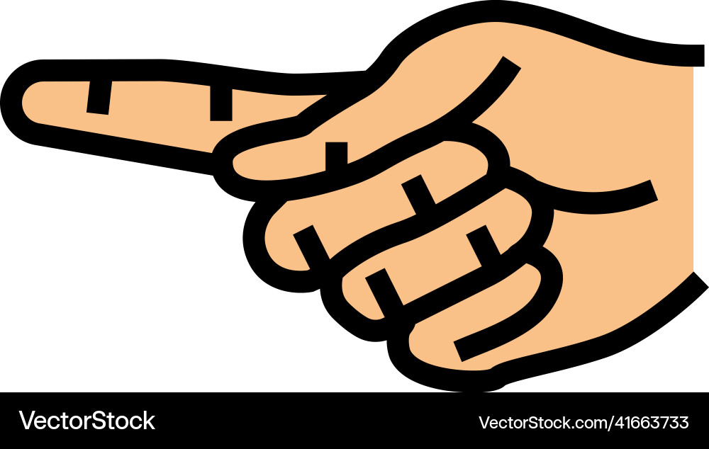 Pointer hand gesture color icon Vector Image