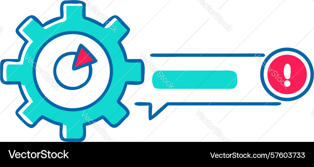 Process alert icon design generative ai vector image