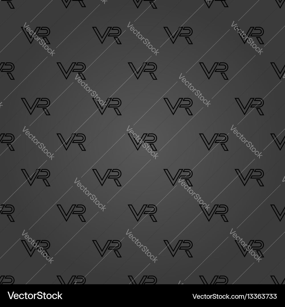 Seamless pattern with vr logos vector image