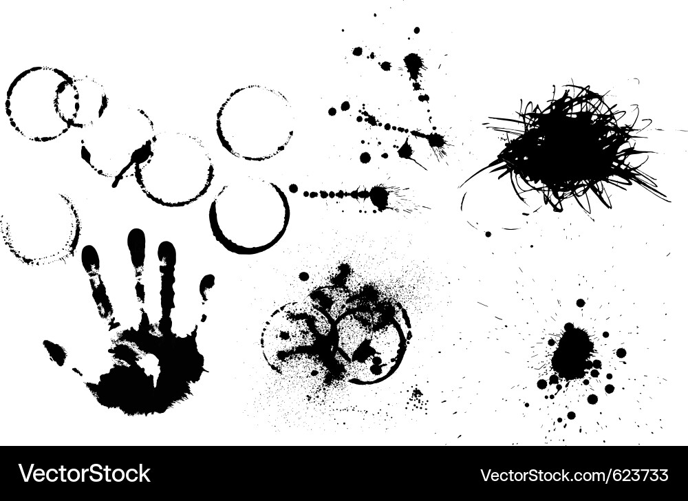 Splatteed Paint Droplets Vektorbild