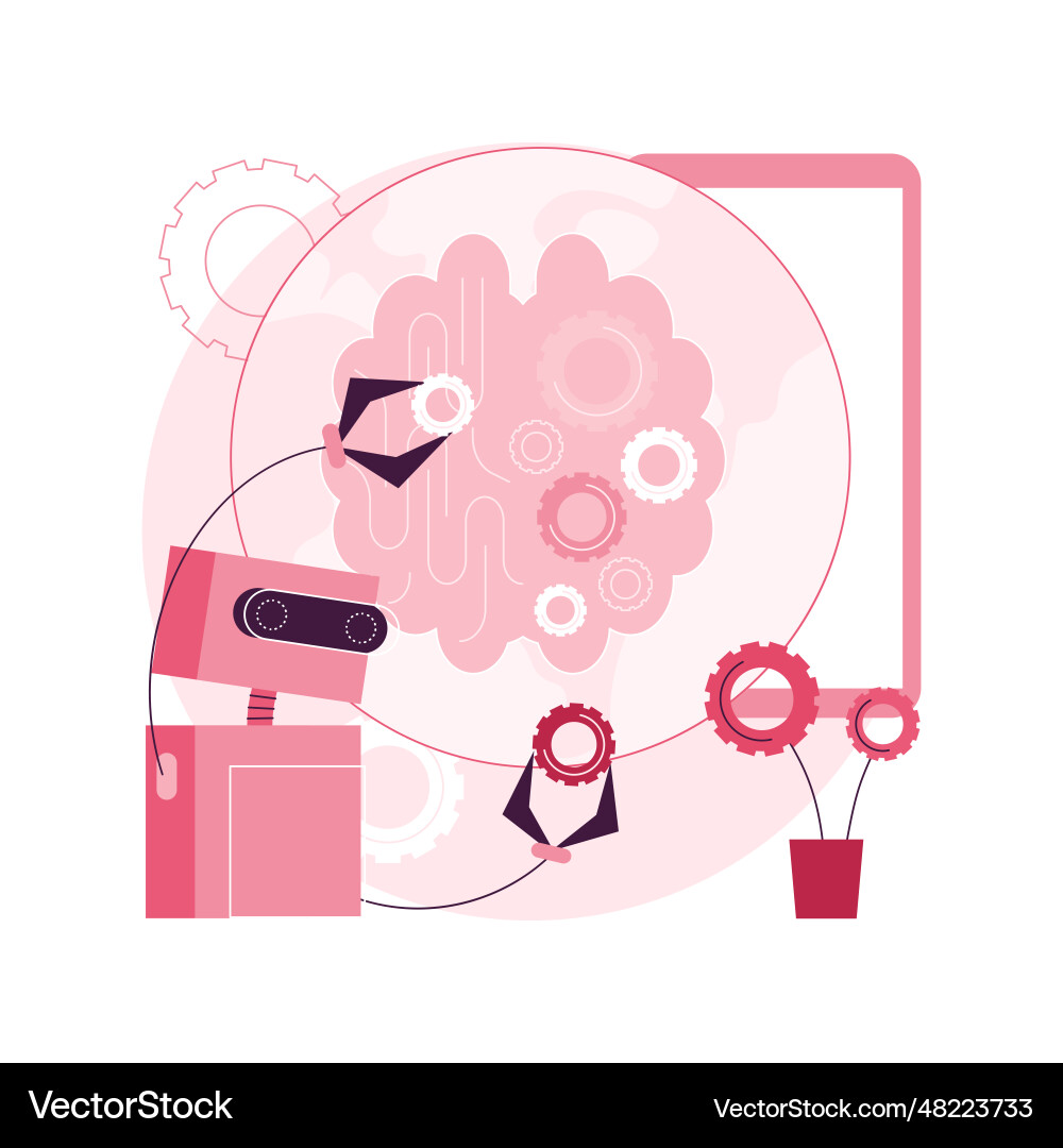 Technological singularity abstract concept Technological singularity abstract concept vector image