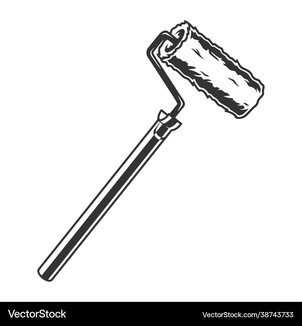 Vintage Paint Roller – Royalty-Free Vector | VectorStock, image size:1000x1080