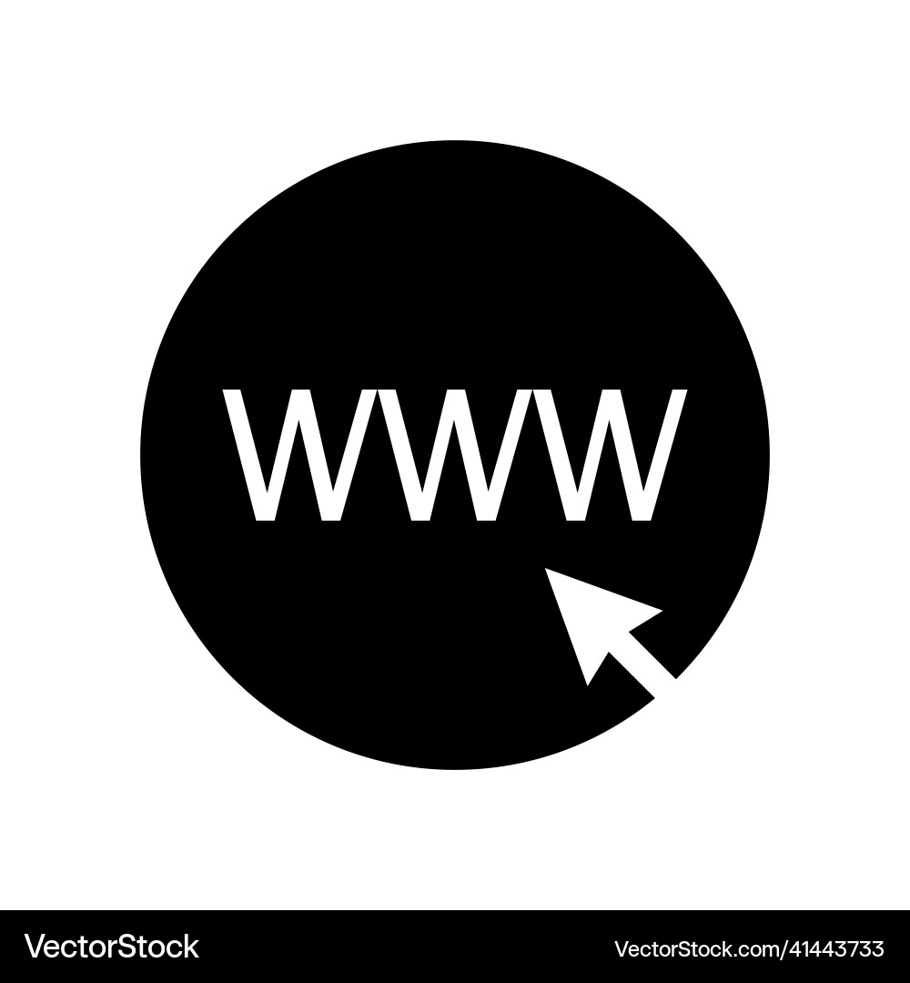 Website icon internet go to web vector image