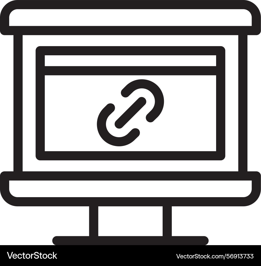 Website link linear style icon design vector image