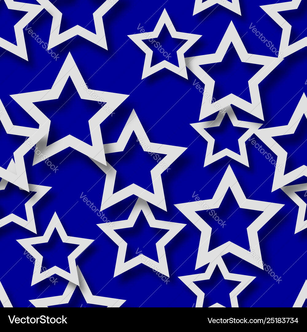 Abstract seamless pattern stars with shadows Abstract seamless pattern stars with shadows vector image