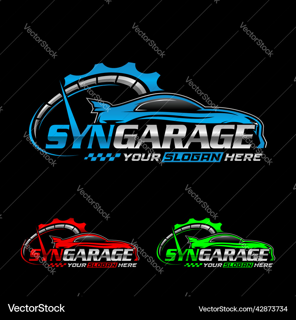 Automotive Garage Logo Template – Royalty-Free Vector | VectorStock, image size:1000x1080