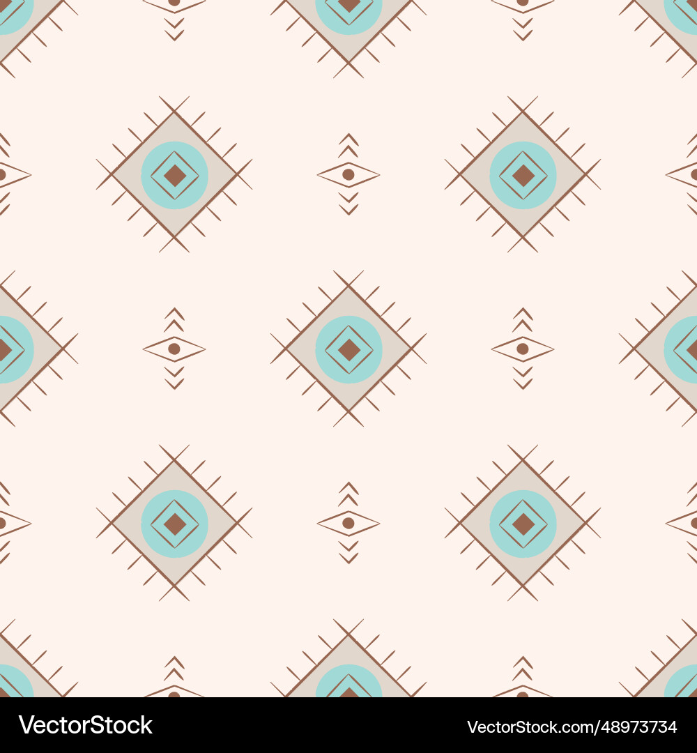 Aztec seamless pattern with rombs native Vector Image