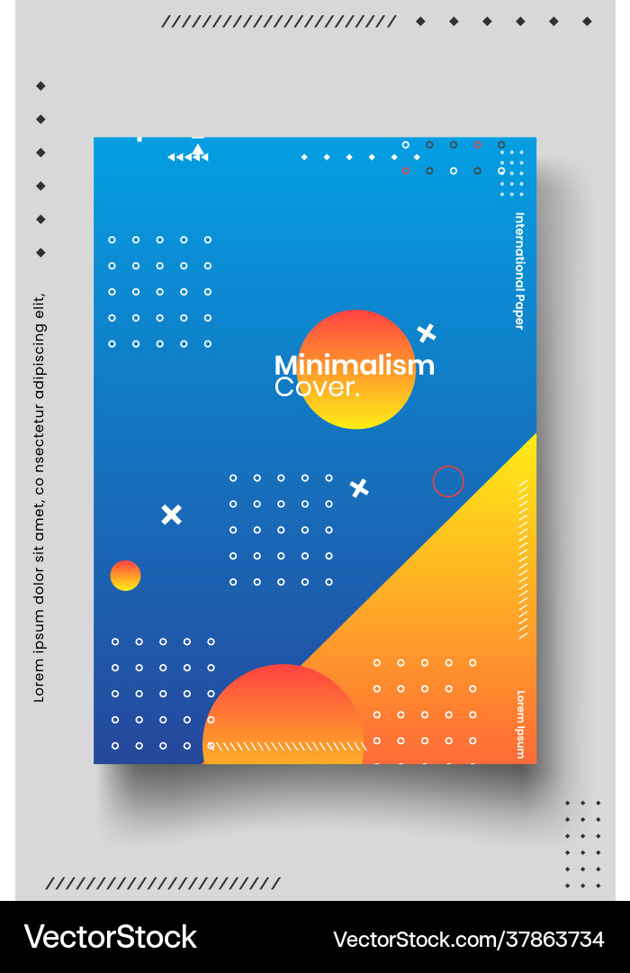 Cover design template set with abstract lines vector image