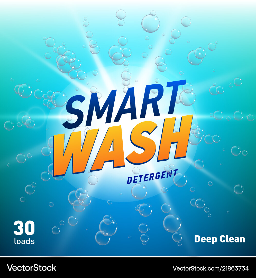 Detergent advertising concept design for product Detergent advertising concept design for product vector image