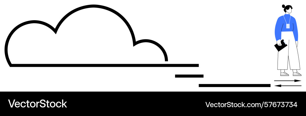 Digital cloud computing concept with user Digital cloud computing concept with user vector image