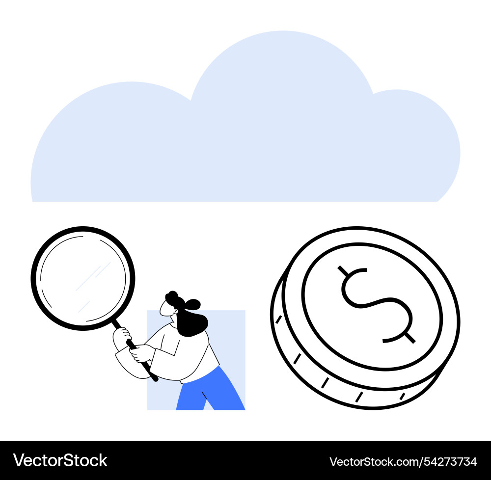 Exploring cloud computing and financial insights Exploring cloud computing and financial insights vector image