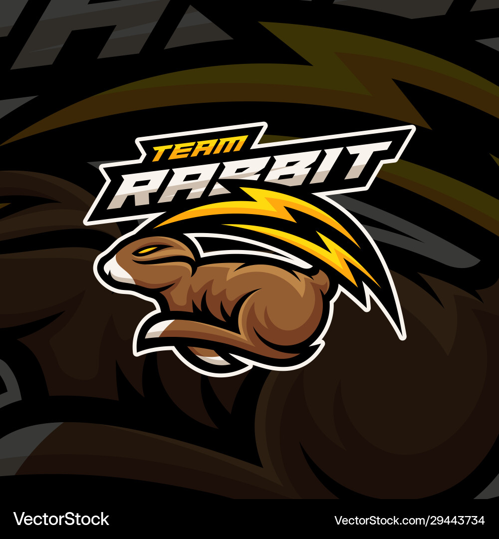 Kaninchen esport Spiel Maskottchen Logo Vorlage modern Kaninchen esport Spiel Maskottchen Logo Vorlage modern vektorbild