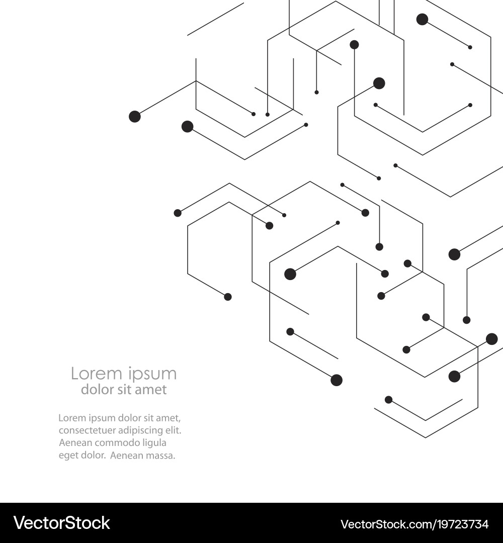 Molecular Network Background Vector Image