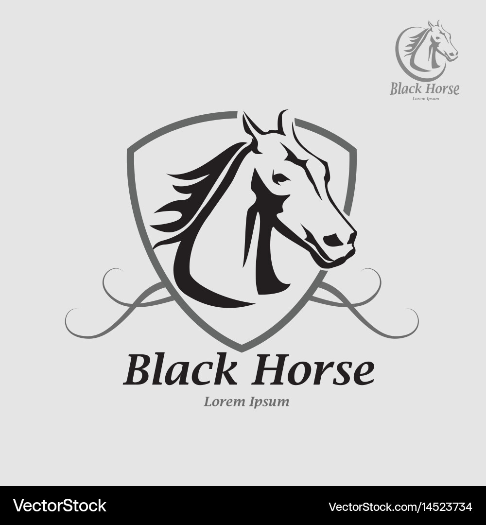 Retro Horse Head Emblem Sketch vector image