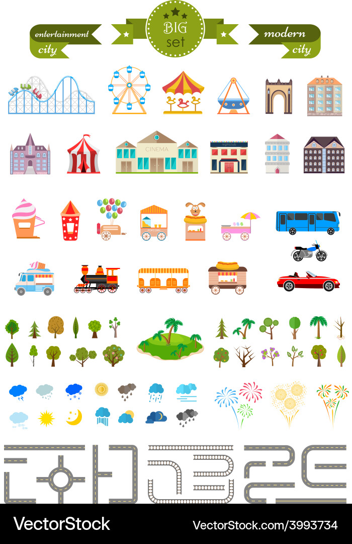 Set of elements for creating your own modern city Vector Image