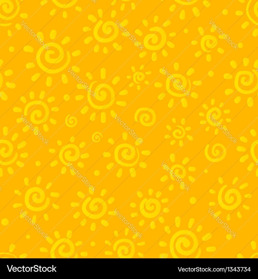 Sunny orange seamless pattern Royalty Free Vector Image