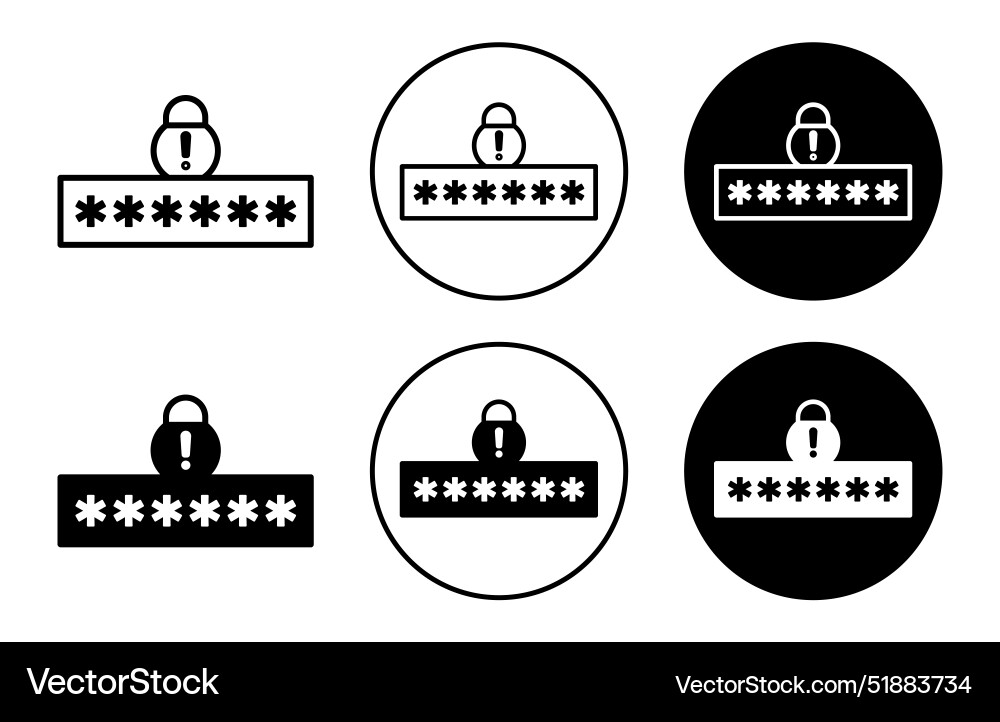 Wrong password code icon vector image