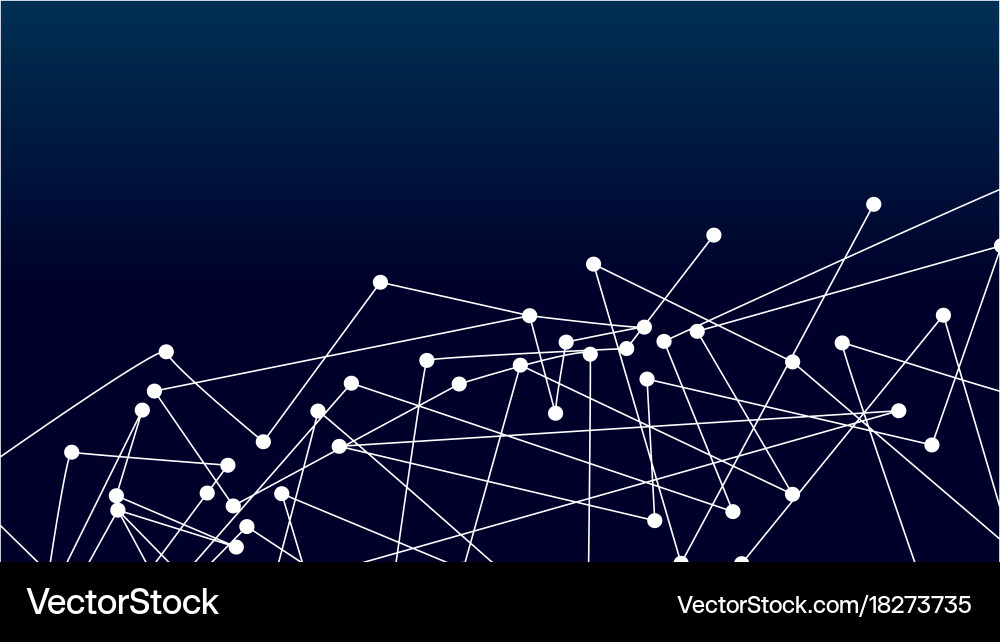 Abstract connecting dots and lines connection vector image